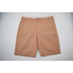 Carbon 2 Cobalt Chino Shorts Orange Flat Front Side Pocket Mens Size 36 x 10"